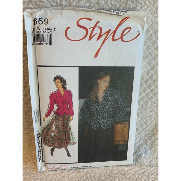 Style Misses Jacket Skirt Sewing Pattern sz 8-12 1659 - uncut - Picture 10 of 10